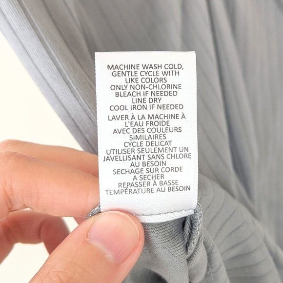 Love, Fire Metal Notch Bodysuit in Heather Grey - Picture 6 of 6